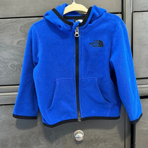 Blue north face fleece w/hood